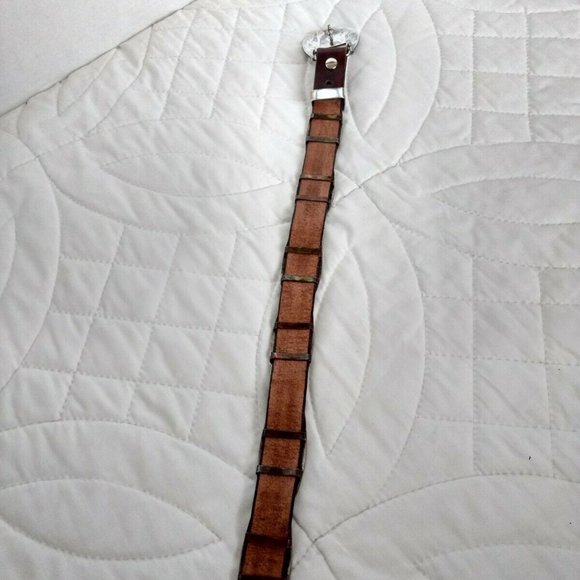 Rick Martinez Navajo Sterling Silver Concho Belt Brown Leather Southwestern main image 11
